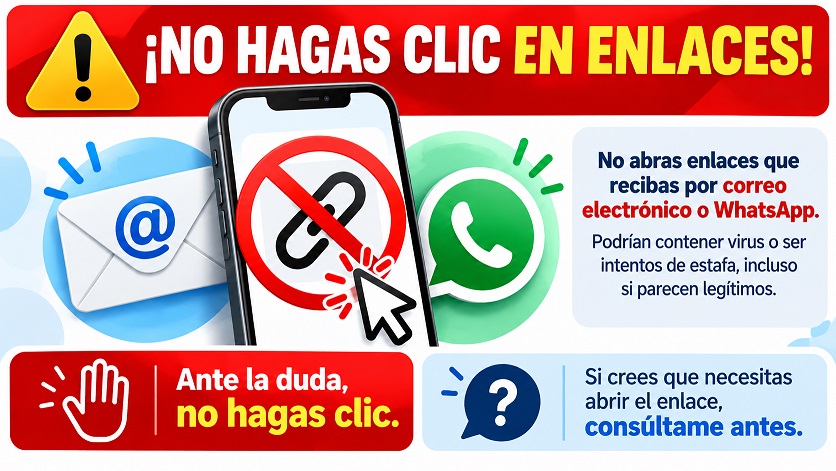 No hagas clic en enlaces sospechosos: cómo prevenir estafas por correo electrónico y WhatsApp