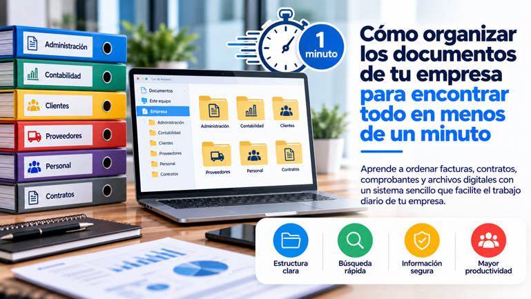 Cómo organizar los documentos de tu empresa para encontrar todo en menos de un minuto