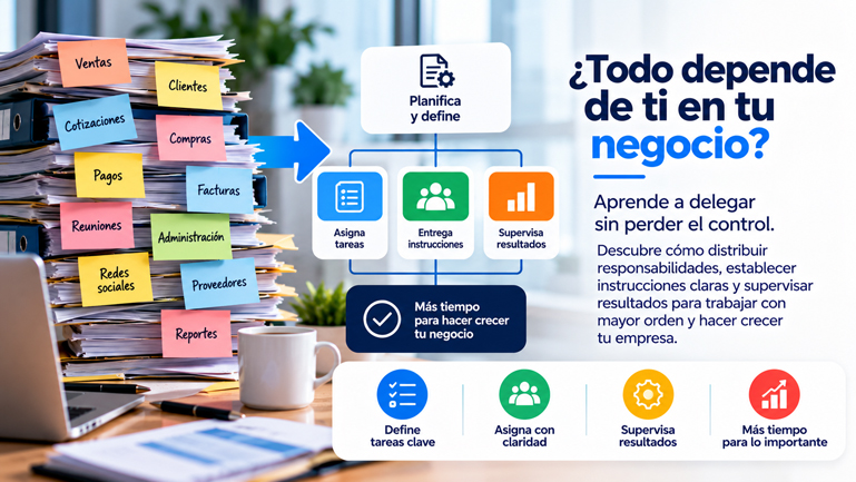 ¿Todo depende de ti en tu negocio? Aprende a delegar sin perder el control