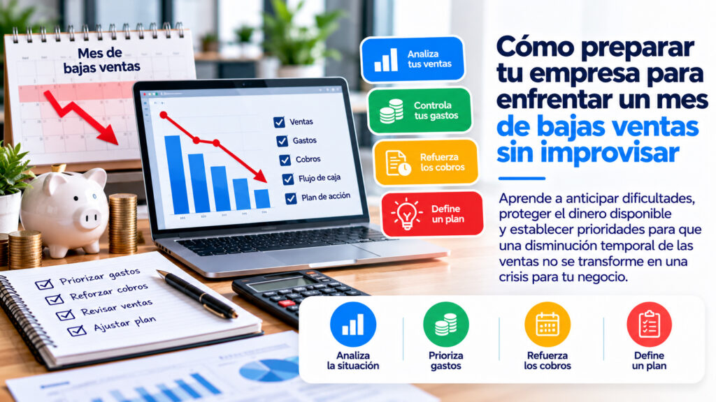 Cómo preparar tu empresa para enfrentar un mes de bajas ventas sin improvisar
