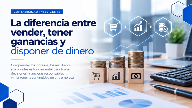 La diferencia entre vender, tener ganancias y disponer de dinero