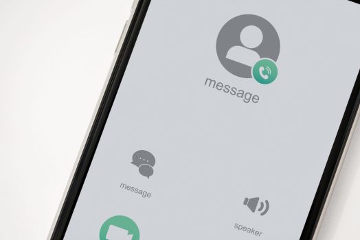 Closeup of mobile phone